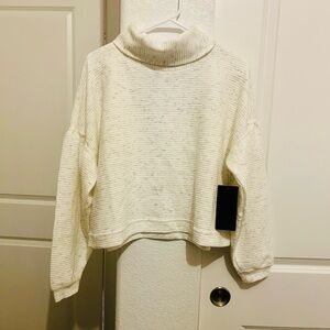 NWT 90 Degree By Reflex White Cowl Neck Sweater